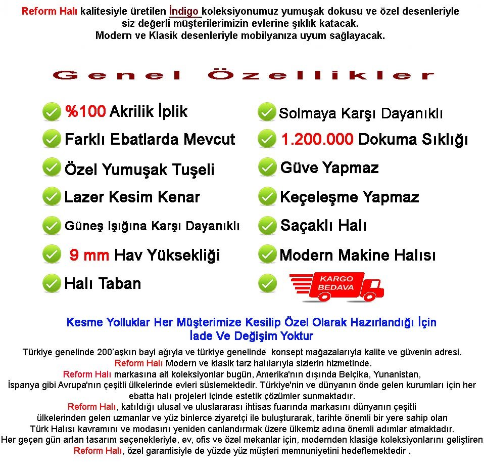 mavi makine halısı